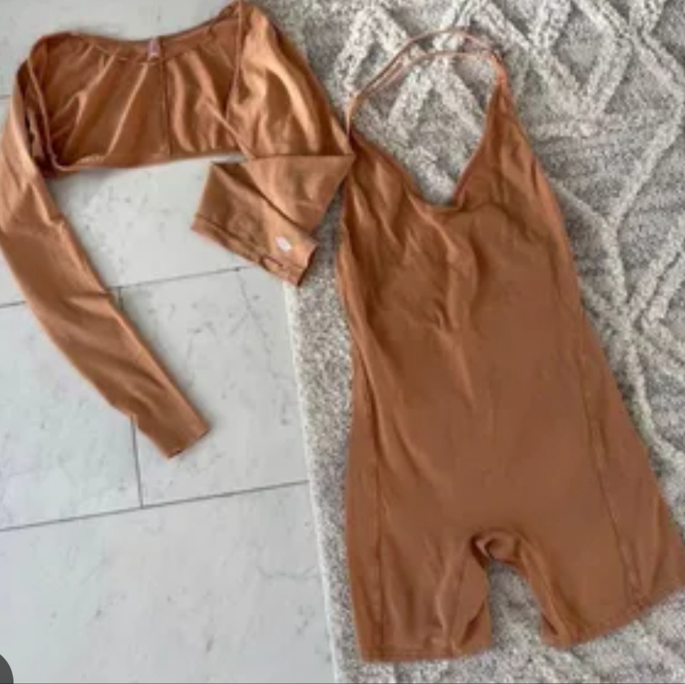 FP Free People Movement Shortsie and Shrug Set